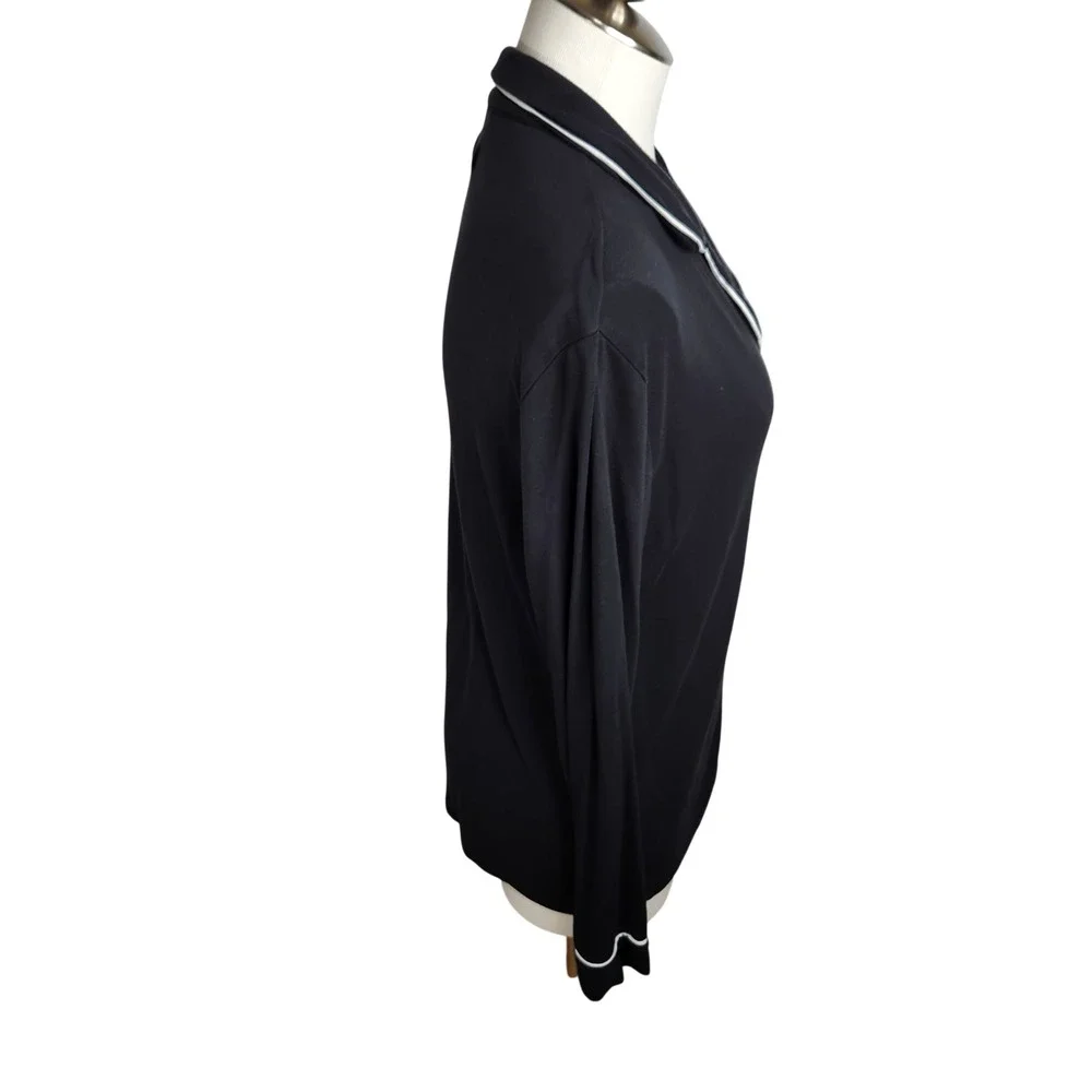Ugg Lenon Pajama Top Small Black‎ Modal Blend Jersey Knit Womens Long Sleeve
